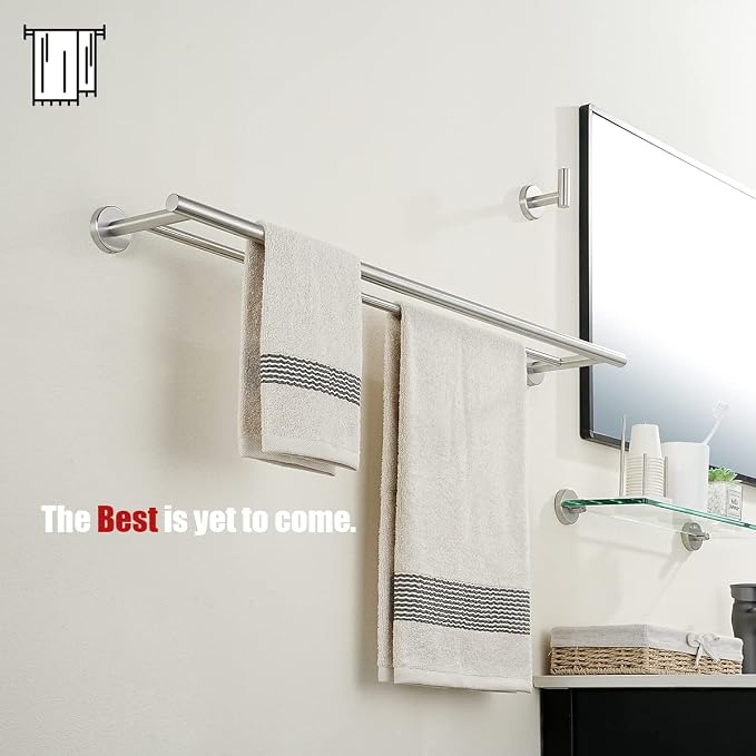 JQK Hand Towel Holder Stand Brushed, Modern Tree Rack Free Standing - Image 7