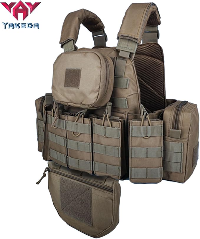 YAKEDA Outdoor Removable CS Training Vest, Molle Breathable Training Quick - Image 2