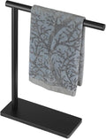 JQK Hand Towel Holder Stand Black, Modern Tree Rack Free Standing by Homeimprovement