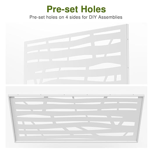 Casaphoria 72" H x 47" W Metal Outdoor Privacy Screen, Freestanding Decorative - Image 4