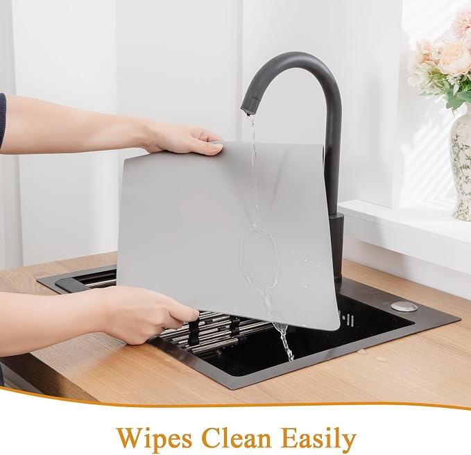 SHACOS Placemats Set of 6 Faux Leather Waterproof Leakproof Wipeable PU - Image 5