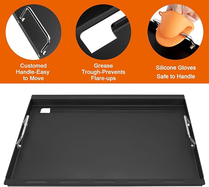 Full Size Griddle Insert for Weber Genesis 300 Series E-310 S-310 E-320 S-320 - Image 4