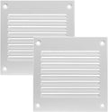 Vent Systems 4'' x 4'' Inch Pack of 2 White Air Vent Cover Metal Air Return by VentSystems