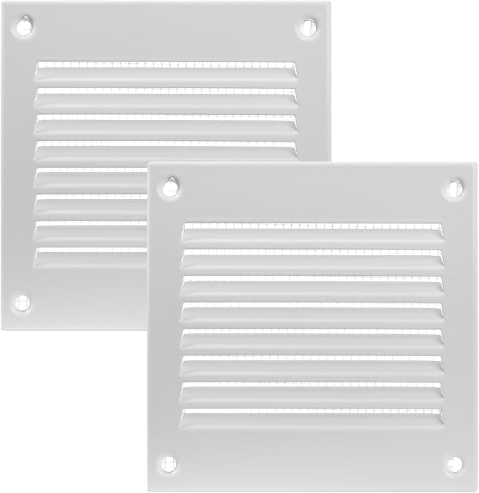 Vent Systems 4'' x 4'' Inch Pack of 2 White Air Vent Cover Metal Air Return by VentSystems