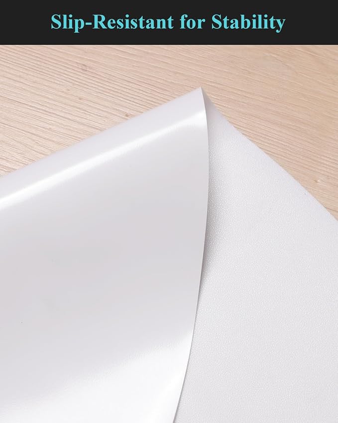Pure White Plastic Table Cover Protector, 1.5mm Thick Vinyl Table Top Protector - Image 6
