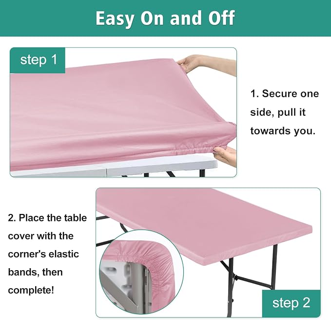 LUSHVIDA 2 Packs Vinyl Card Tablecloth - Image 5