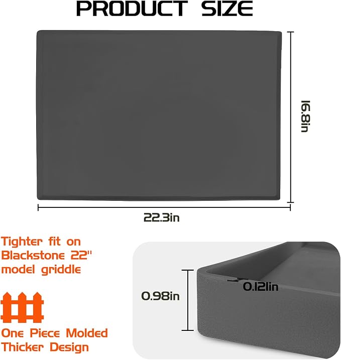 Silicone Griddle Mat Cover for Blackstone 22 Inch Griddle, Heavy Duty Food - Image 6