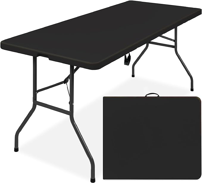Best Choice Products 6ft Plastic Folding Table, Indoor Outdoor Heavy Duty by BestChoiceProducts