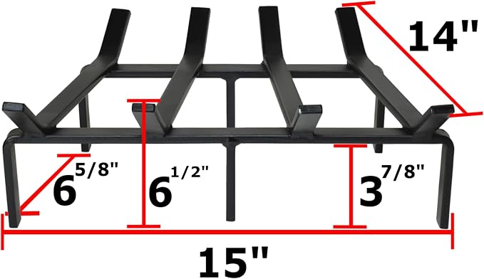 SteelFreak Heavy Duty Steel Fireplace Grate - Image 2
