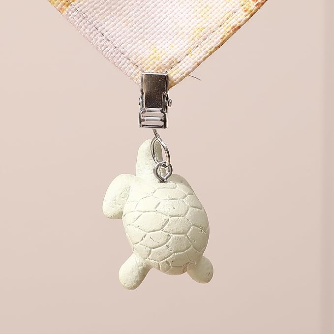 TwoFish Home Set of 4 Turtle Resin Table Cover Tablecloth Weights Clips Turtle - Image 2