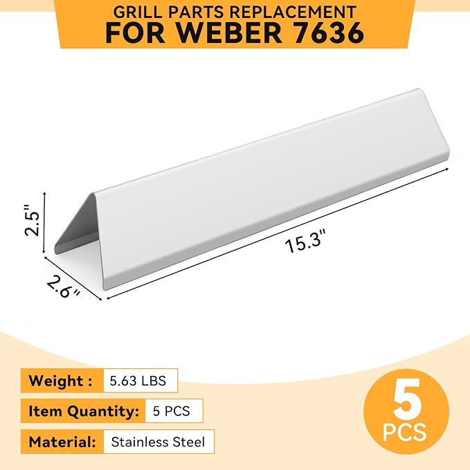 15.3 inch Flavorizer Bars for Weber Spirit Grill Parts Spirit I & Spirit II - Image 4