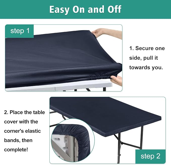 LUSHVIDA 2 Packs Vinyl Card Tablecloth - Image 5