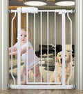 Small Narrow Baby Gate for Stairs Doorways Hallways 24 Inch to 29 Inch Wide by HOOOEN