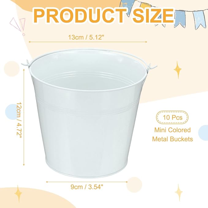Small Metal Buckets, Mini Buckets - Image 2