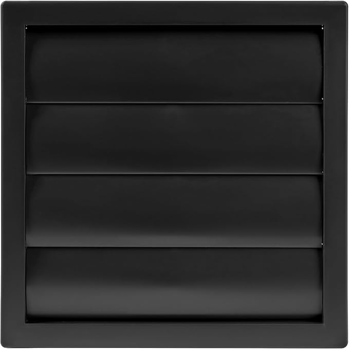 Plastic 6" Black Dryer Vent Cover - Image 3