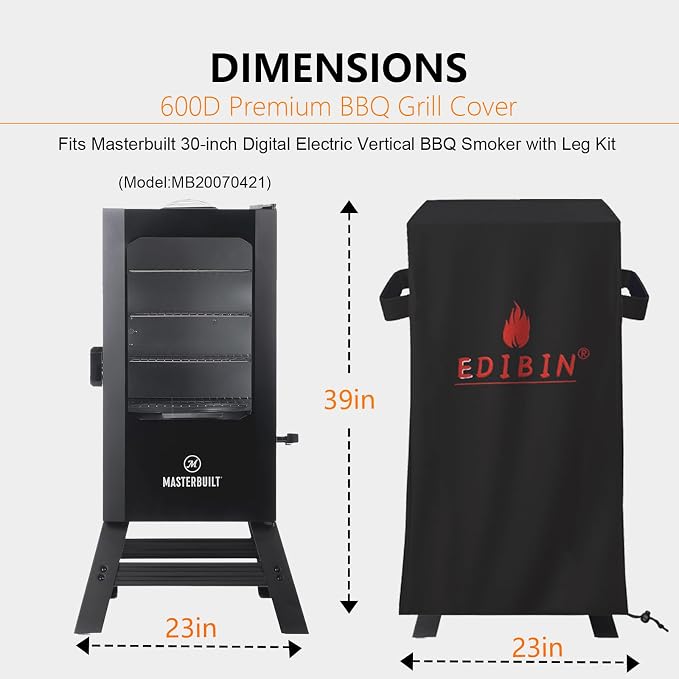 30 inch Electric Smoker Cover for Masterbuilt 30 inch Digital Electric Vertical - Image 2