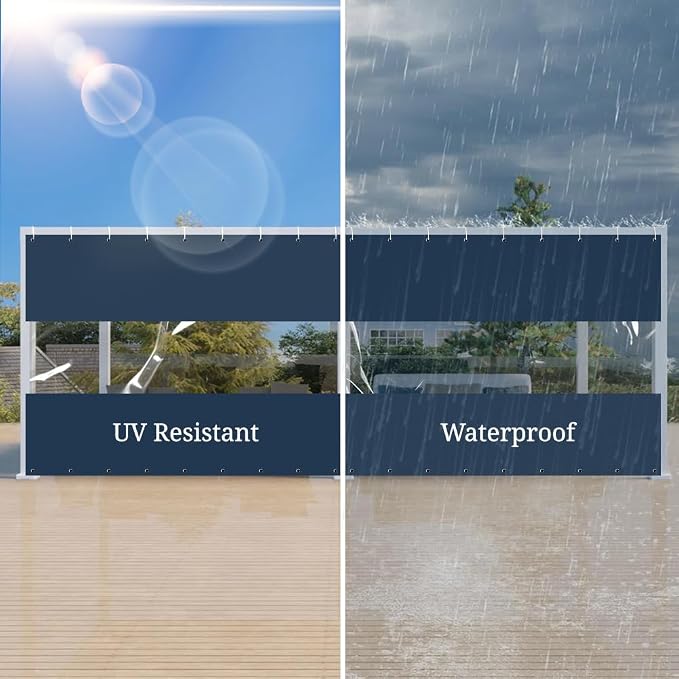 Covers & All Outdoor Clear Panel Curtain, 12 oz Vinyl Outdor Curtains - Image 4