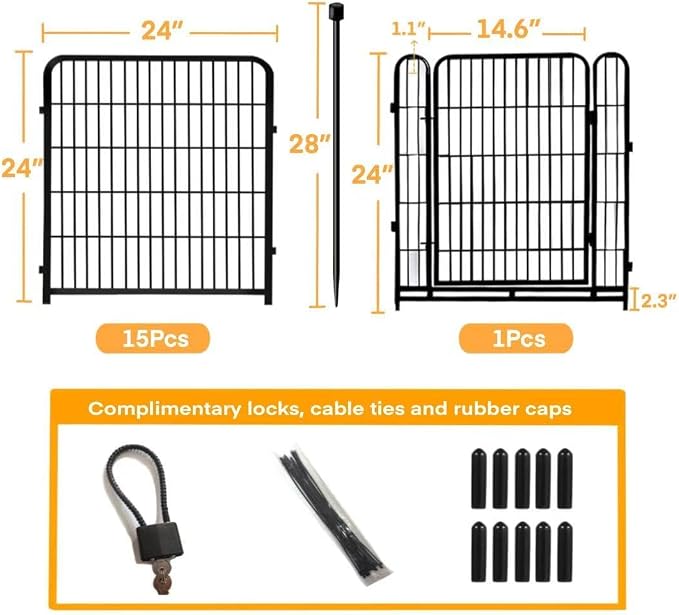 24 in Decorative Garden Fence - Image 4