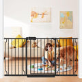 Extra Wide Baby Gate 57.5-62 Inch Black Walk THR Dog Gates Doorways House No by FlowerFrail