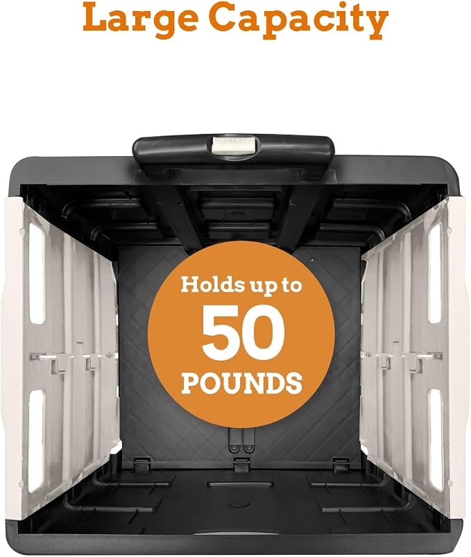 Inspired Living Ultra-Slim Rolling Collapsible Storage Pack-N-Roll Utility-carts - Image 6