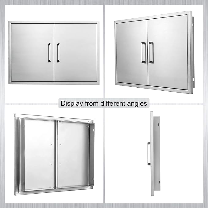 Outdoor Kitchen Door, Stainless Steel BBQ Double Door, Available - Image 4