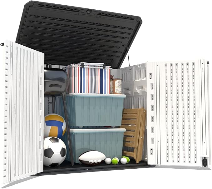 HOMSPARK Storage Shed Weather Resistance, Horizontal Storage Shed - Image 9