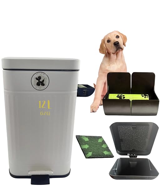 Dog Poop Trash Can Outdoor Activated Carbon Filter Odor Control, 3.2 Gallon by TheE-HivePetSupplies