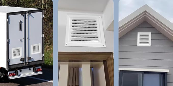 2pcs Attic Vent Soffit Vent Aluminum Wall Vent Metal Shed Vent Square Vent - Image 6