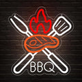 BBQ Neon Signs for Wall Decor, Adjustable Brightness Grill LED Sign for BBQ by Unknown
