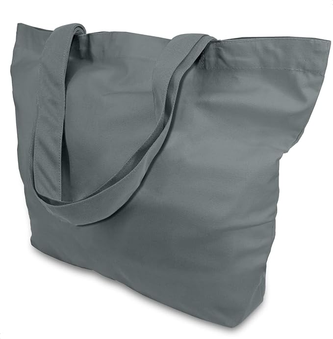 TOPDesign 1-Pack Super Strong Large 12oz Cotton Canvas Tote Bag, Reusable by TOPDesign