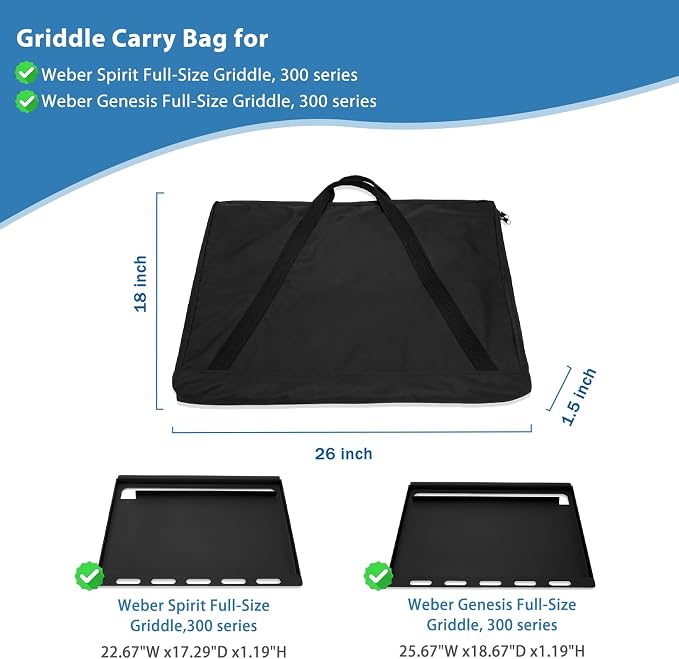 Griddle Cover for Weber Spirit 300 Series Griddle, for Weber Genesis 300 Series - Image 2
