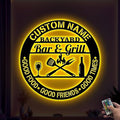 Backyard Bar & Grill LED Sign by V-Decorparks