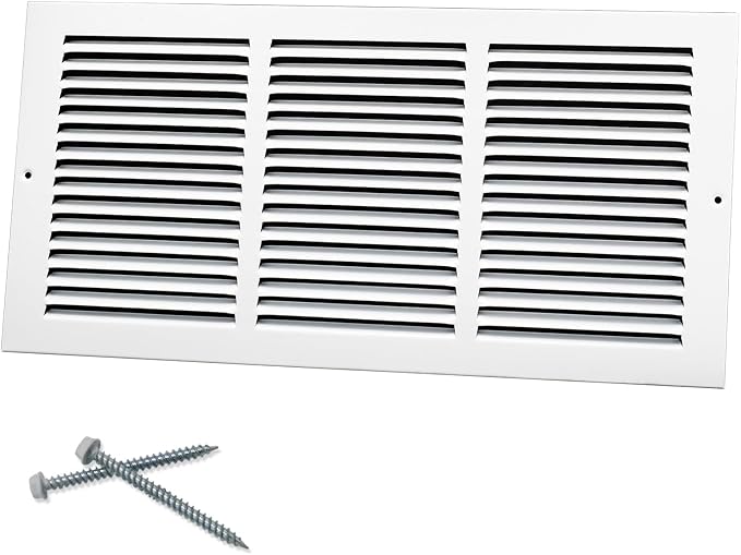 18"W x 8"H Steel Return Air Grille, Air Return Vent Cover by Howeall