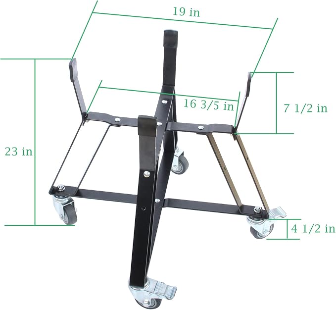 Rolling Cart Stand for Large Big Size Green Egg - Image 2