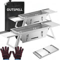 Small Protable Charcoal Grill Outdoor: BBQ MINI Foldable Carbon Griller by Outspell