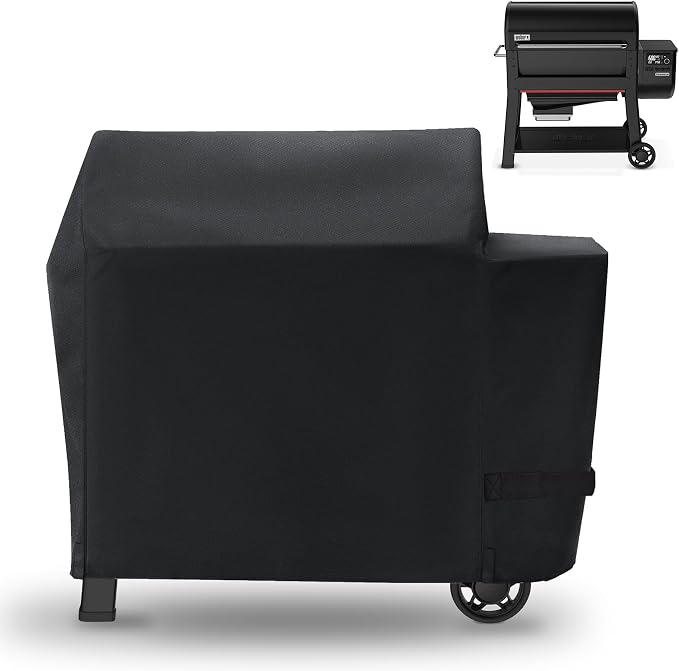 Grill Cover for Weber Searwood XL 600 Pellet Series, Waterproof Smoker Cover by AJinTeby