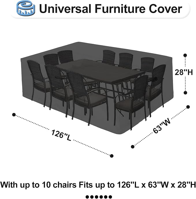 OutdoorLines Outdoor Waterproof Patio Table Furniture Set Covers - Image 2