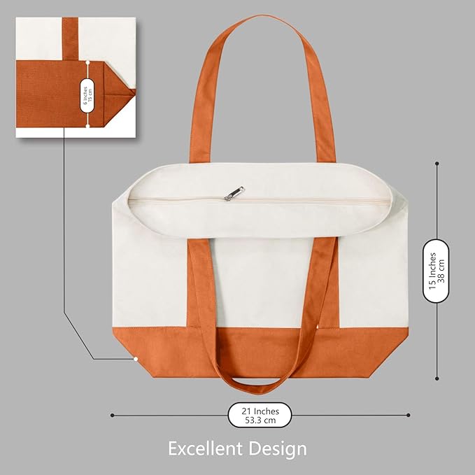 TOPDesign 3-Pack Canvas Tote Bags - Image 5