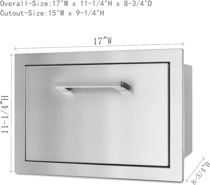 Stainless Steel Paper Towel Holder Drawer 17W11.25H8.75D Works - Image 4