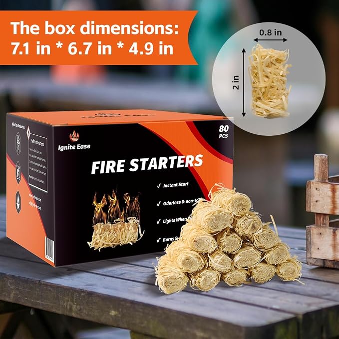 80pcs Natural Fire Starters - Image 2