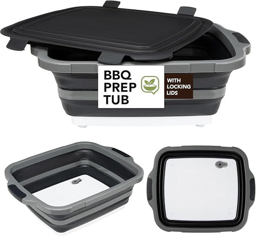 16L Black Collapsible BBQ Prep Tub - Image 2