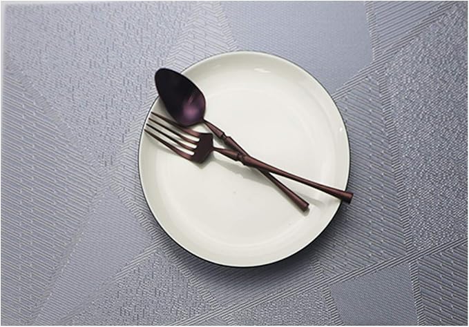 Gugrida Natural Placemats Woven Vinyl Insulation Washable Table Placemats - Image 5