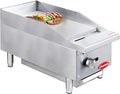 12" Commercial Countertop Griddle, Single Burners Gas Griddle, 30000 BTU Output by Chumart