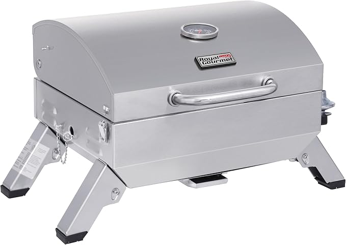 Royal Gourmet GT1001 Stainless Steel Portable Grill, 10000 BTU BBQ Tabletop Gas by RoyalGourmetCorp