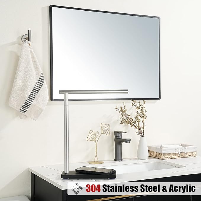 JQK Hand Towel Holder Stand Brushed, Modern Tree Rack Free Standing - Image 4