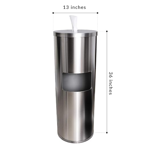 Stainless Steel Floor Stand Wipe Dispenser - Image 2