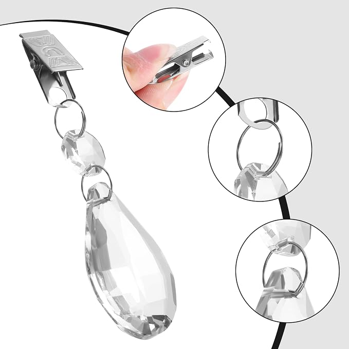 16 PCS Table Cloth Weights, Crystal Tablecloth Hangers - Image 7