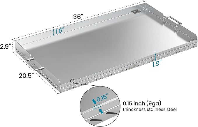 Stanbroil 36 inch Stainless Steel Flat Top Gas Grill Griddle Replacement - Image 2