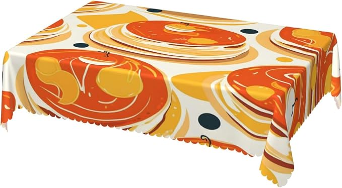 Rectangle Table Cloth Cake Pattern Waterproof Tablecloth 54 x 72 in Washable - Image 8