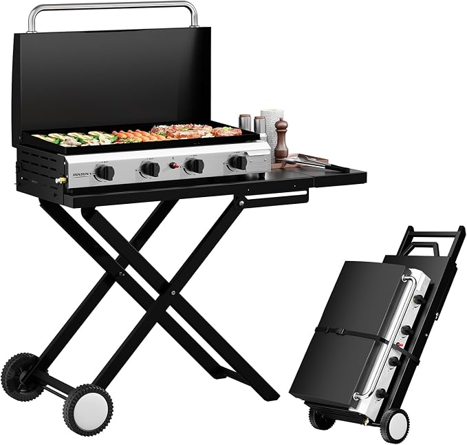 ROVSUN 4 Burner Foldable Propane Griddle by ROVSUN
